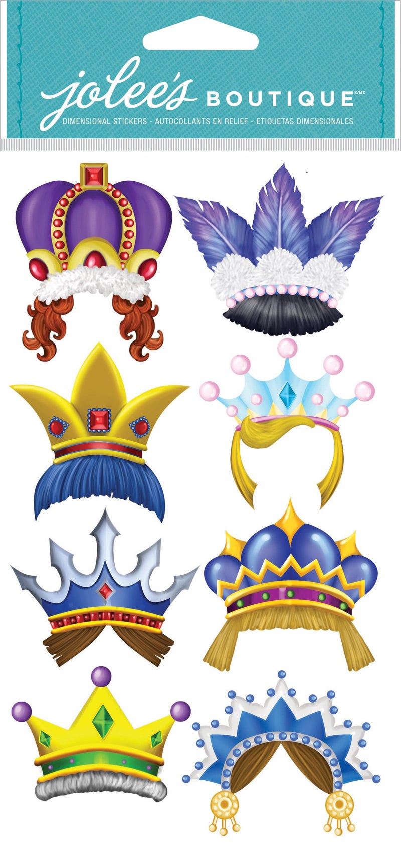 EK Success Brands Jolee's Boutique Decorative Stickers  Fun Crowns Dress Ups - Image 2
